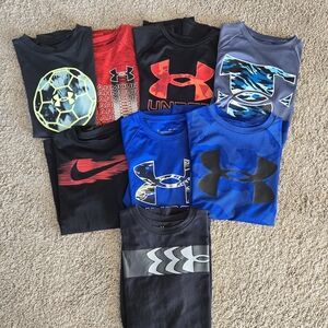 Under Armour Kids Short Sleeve Tees - Black, Red, Blue